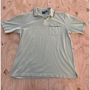 Ping Collection Golf Polo Shirt Zipper Mens Size Large Pocket Collard Casual